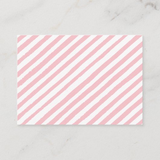 かわいいオーディアベビーガールシャワーブックベビーカード エンクロージャーカード (裏面)