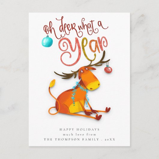 かわいいオーディアwhat a年のおもしろい休日 ポストカード (正面)