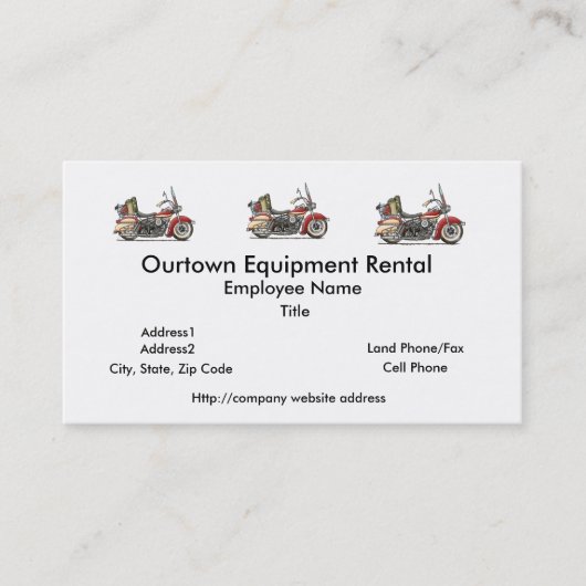 かわいいオートバイ 名刺 (正面)