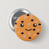かわいいオートミールレーズンクッキー 缶バッジ (正面&裏面)