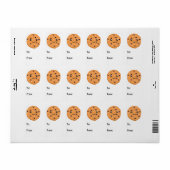 かわいいオートミールレーズン cookie ラベル (フルシート)