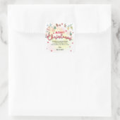 かわいいオーナメントホリデークリスマスパーティの招待状 スクエアシール (バッグ)