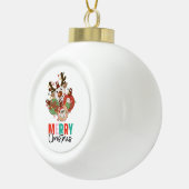 かわいいオーナメント – メリークリスマス セラミックボールオーナメント (右)