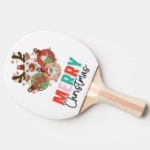 かわいいオーナメント – メリークリスマス 卓球ラケット (横)