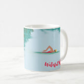 かわいいオープンウォーター泳ぐ自然母の日 コーヒーマグカップ (正面右)