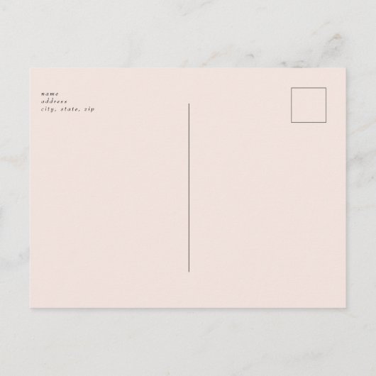 かわいいオーベビーガールバニーピンク赤ちゃんシャワー ポストカード (裏面)