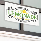 かわいいオールドファッションレモネードバナーパーティー 横断幕 (ビルの外側)