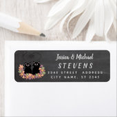 かわいいカおもしろいップルのカップル ラベル (インサイチュ)