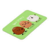 かわいいカイロな卵のユーモア漫画イラスト マグネット (左側)