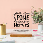 かわいいカイロプラクティックの会社名とオフィス アクリルサイン (ウェディング)