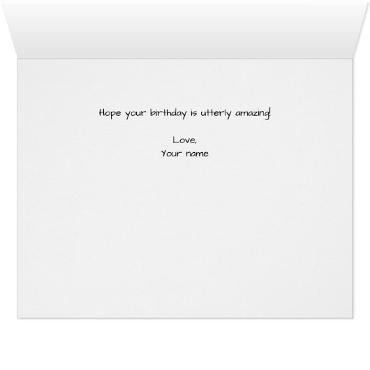 かわいいカウエクストララージ誕生日カード (内部横(下))