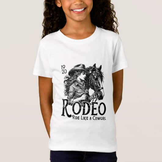 かわいいカウガールデザイン Tシャツ (正面)