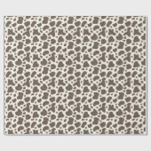 かわいいカウスキンカウボーイスタイルブラウンクリーム ラッピングペーパー (フラット)