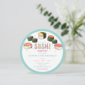 かわいいカウトスシパーティーガール誕生日 招待状 (スタンド正面)