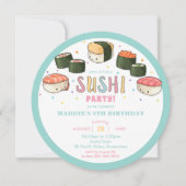 かわいいカウトスシパーティーガール誕生日 招待状 (正面)