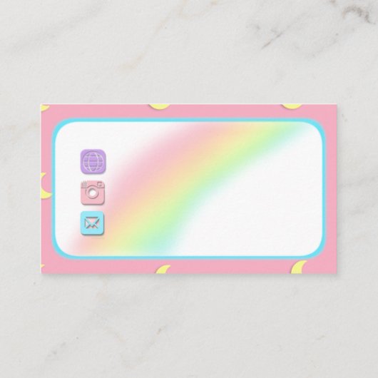 かわいいカウトパステルレインボー名刺 名刺 (裏面)