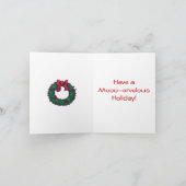 かわいいカウホリデーカード シーズンカード (内部)