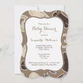 かわいいカウボーイのテーマのベビーシャワーの招待ブラウン 招待状 (正面)