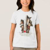 かわいいカウボーイの男の子と馬のTシャツ トライブレンドTシャツ (正面)