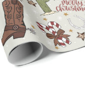 かわいいカウボーイクリスマス ラッピングペーパー (ロールコーナー)