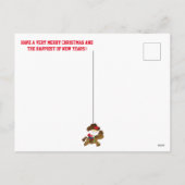 かわいいカウボーイサンタ乗馬西クリスマス シーズンポストカード (裏面)