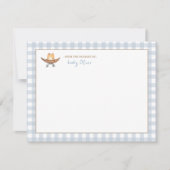 かわいいカウボーイハットブルージンガムパーソナライズされた サンキューカード (正面)