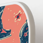 かわいいカウボーイブーツ継ぎ目のないパターン ピックルボールラケット (左詳細)