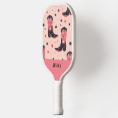 かわいいカウボーイブーツ継ぎ目のないパターン ピックルボールラケット (左)