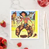 かわいいカウボーイプリント スタンダードランチョンナプキン (インサイチュ)