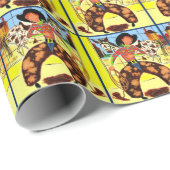 かわいいカウボーイプリント ラッピングペーパー (ロールコーナー)