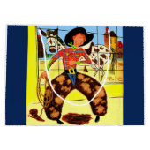 かわいいカウボーイプリント ラージペーパーバッグ (裏面)