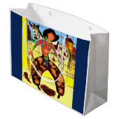 かわいいカウボーイプリント ラージペーパーバッグ (裏面アングル)