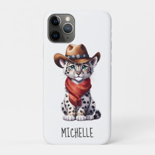 かわいいカウボーイユキヒョウ名 iPhone 11 PROケース