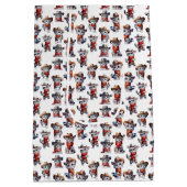 かわいいカウボーイユキヒョウ ミディアムペーパーバッグ (裏面)