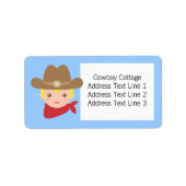 かわいいカウボーイ少年のためのハウディ ラベル (正面)