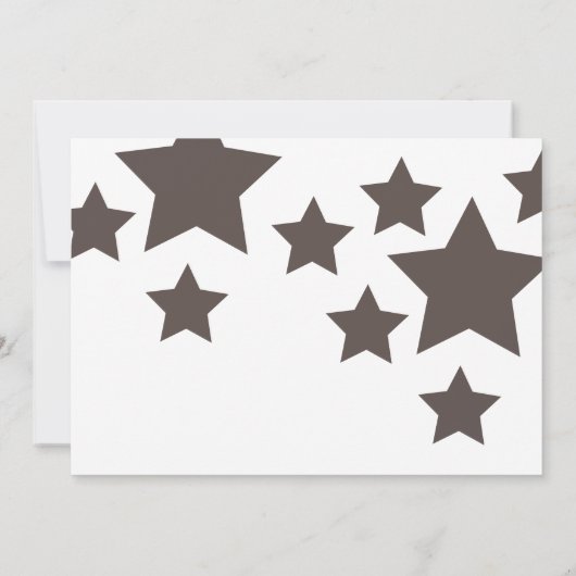 かわいいカウボーイ誕生日パーティーのスター 招待状 (裏面)