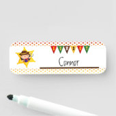 かわいいカウボーイ野生の西 名札 (インサイチュ)