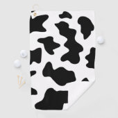 かわいいカウボーイ黒と白のファーム牛プリント ゴルフタオル (インサイチュ)