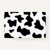 かわいいカウボーイ黒と白のファーム牛プリント バッジ (正面)