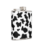 かわいいカウボーイ黒と白のファーム牛プリント フラスク (右)