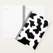 かわいいカウボーイ黒と白のファーム牛プリント プランナー手帳 (ディスプレー)
