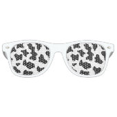 かわいいカウボーイ黒と白のファーム牛プリント レトロサングラス (正面)