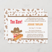 かわいいカウボーイ・ウェスタンテーマのベビーシャワー招待状 招待状 (正面/裏面)