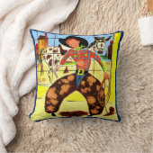 かわいいカウボーイ クッション (ブランケット)