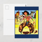 かわいいカウボーイ ポストカード (正面/裏面)