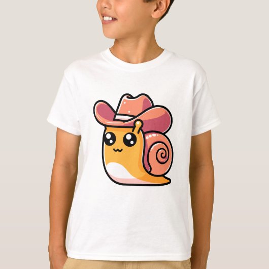 かわいいカウボーカタツムリ Tシャツ (正面)