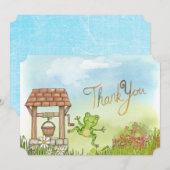 かわいいカエルありがとう ノートカード (正面/裏面)