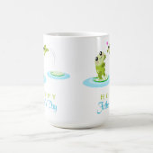 かわいいカエルおめでとう父の日 コーヒーマグカップ (中央)