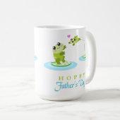 かわいいカエルおめでとう父の日 コーヒーマグカップ (正面右)