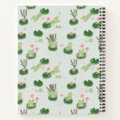 かわいいカエルがハスの池にいる ノートブック (裏面)